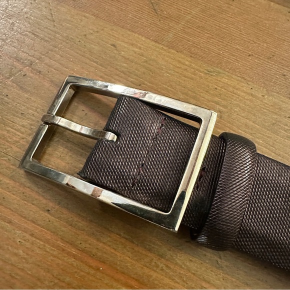 Women\'s Frank & Daniel Vintage Leather Belt brown shimmery iridescent size 75/30